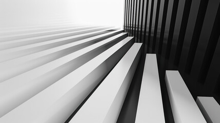 Obraz premium Minimalist black and white background with clean lines