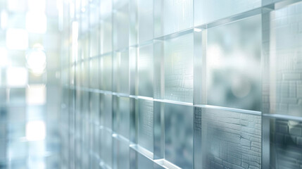Obraz premium Minimalist glass texture with transparent and frosted elements