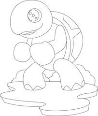 Turtle Boxer Boxing gloves Boxing Animal Vector Graphic Art Illustration