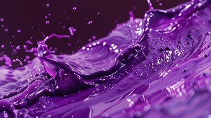 Vibrant Purple Paint Splash - Abstract Background of Artistic Expression