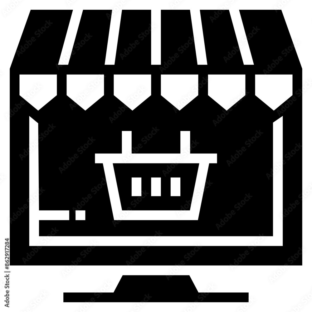 Poster online shop icon