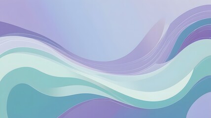 Obraz premium Bright and Elegant Abstract: Harmonious Blend of Blue Sky, Mint Green, and Lavender Purple