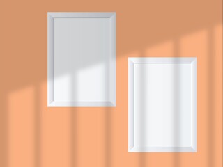 Mockup frame minimal with soft shadows and light overlay as template for design presentation, promotion, blank, portfolios etc.