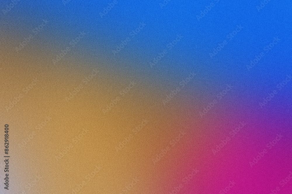 Poster grainy texture gradient abstract background with blue to pink fade and space for text