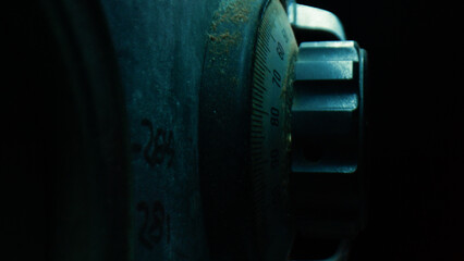 old dusty numbered knob