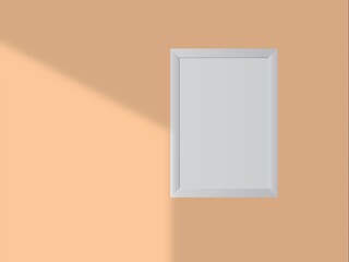 Blank mockup minimal with soft shadows and light overlay as template for design presentation