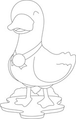 Duck Medal Animal Vector Graphic Art Illustration