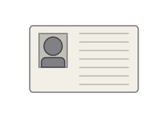 Carnet de identidad en fondo blanco