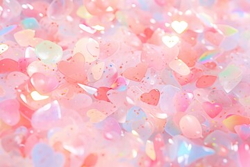 Colorful confetti background. Party popper releasing a burst of colorful confetti and streamers. Birthday themed background, glitter, bokeh, birthday, holiday, celebrate, festive.
