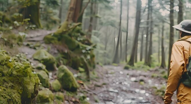 Aokigahara Forest, where ancient trees and shadows intertwine.
