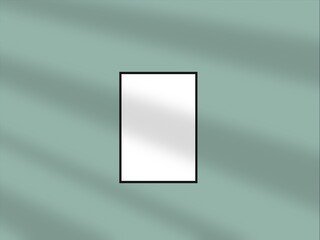 Blank mockup frame photo modern and minimal with soft shadows and light overlay as template for design presentation.