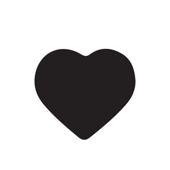 Silhouette love icon vector on white background
