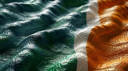 Irish flag featuring green, white, and orange stripes