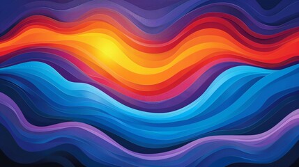 Obraz premium Abstract Wavy Pattern with Vibrant Colors
