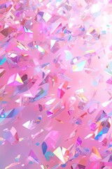 Obraz premium Colorful confetti background. Party popper releasing a burst of colorful confetti and streamers. Birthday themed background, glitter, bokeh, birthday, holiday, celebrate, festive.