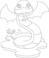 Snake Bat Animal Vector Graphic Art Illustration