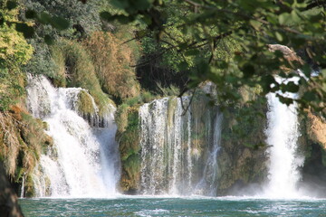 Fototapeta premium Wasserfall groß