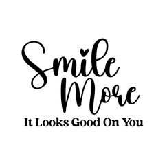 Smile More , world smile day Lettering Design