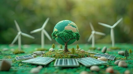 Sustainable Future: Vision of Eco-Friendly Innovations on World Environment Day, Embracing Solar and Wind Power for a Greener Tomorrow