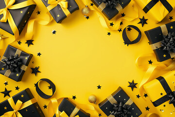 Black Friday sale banner background with space for text