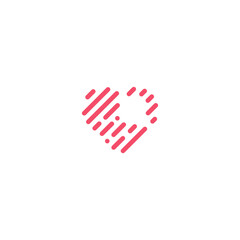 Obraz premium abstract love or heart logo concept for dating app