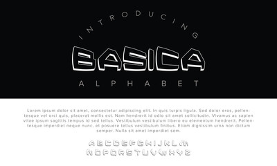 Luxury Basica alphabet letters font for logo