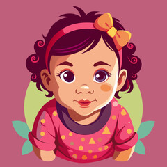 Fototapeta premium cartoon illustration of baby