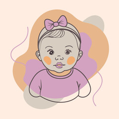 cartoon illustration of baby