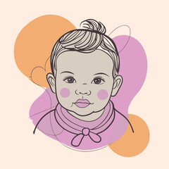 cartoon illustration of baby