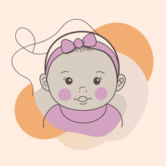 Obraz premium cartoon illustration of baby