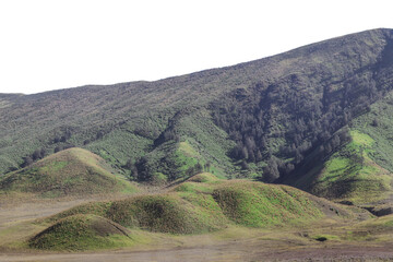 transparent PNG image of the isolated Mount Bromo, capturing its majestic beauty. Ideal for digital projects, graphic design, and presentations.