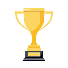 gold cup isolated on white background