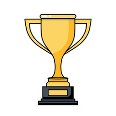 gold cup isolated on white background