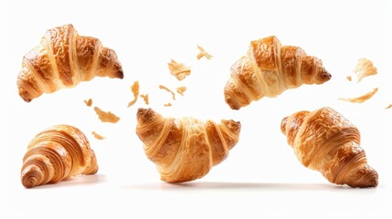 Floating Croissants with Crumbs