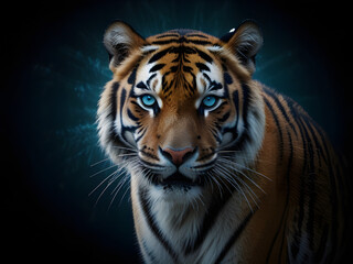 Obraz premium head of a tiger,portrait of a tiger,head of a tiger,white tiger portrait, portrait of a bengal tiger,portrait of a tiger