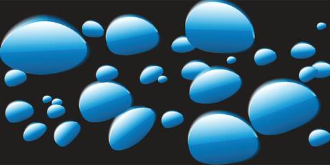 Dark BLUE vector background with dots. Abstract illustration with colored bubbles in nature style. The pattern can be used for aqua ad, booklets