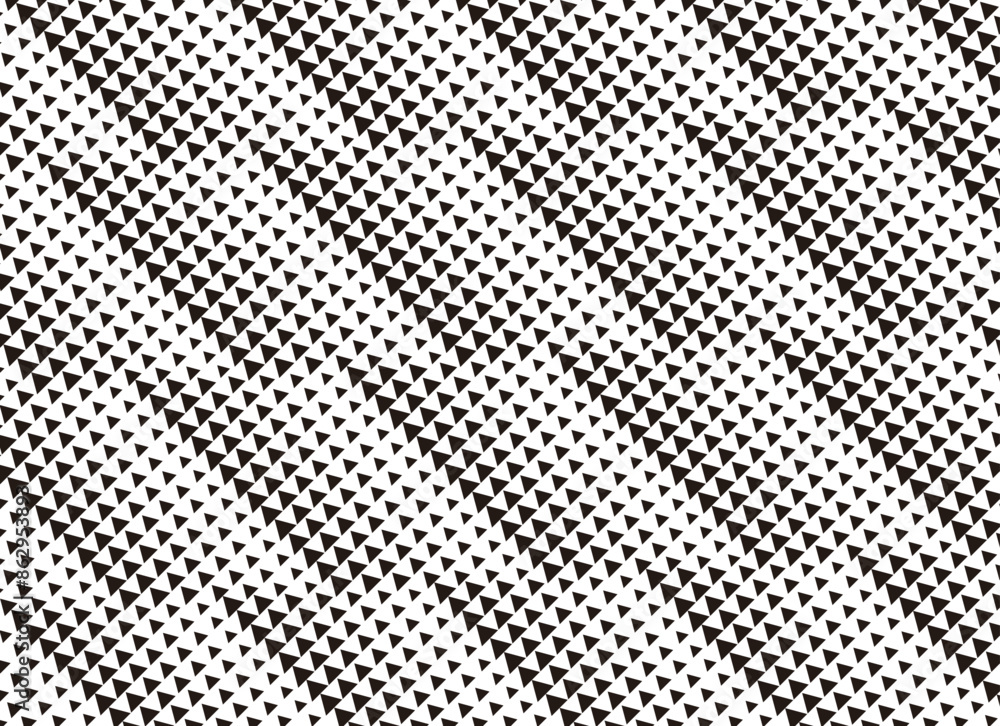 Poster black and white triangle halftone seamless pattern. using for backgroud and jersey design. fully edi