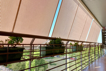 awning systems installed in a building to alleviate the high summer temperatures and reduce the consumption of air conditioning.