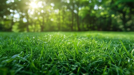 Fototapeta premium Green Grass and Sunlight.