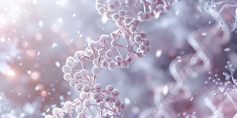 Naklejka premium DNA molecule in a soft-focus setting.