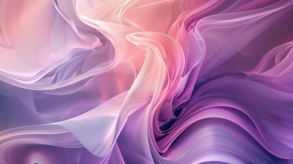 Obraz premium Abstract waves of pastel colors blend into one another flowing curved forms vibrantly glowing banner concept of abstract background