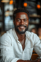Obraz premium portrait of a man smile in office