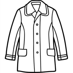 Naklejka premium Hand-drawn outline of a coat 