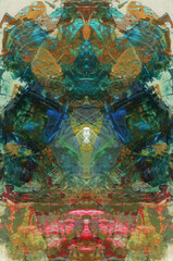 Surreal fractal image. Abstract background with a spectacular rhythm and inserts.