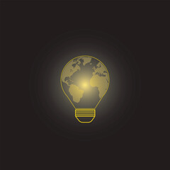 world lights light, vector logo icon
