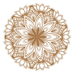 Beautiful style ornament mandala on white background