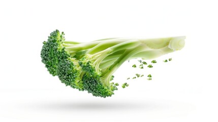 Floating Broccoli with Sprouting Florets