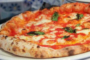 pizza on a table