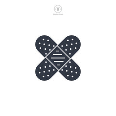 Bandage Icon symbol vector illustration isolated on white background