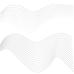 Wavy, waving, billowy and undulating lines. Curvy, squiggle parallel stripes.